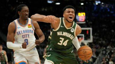 Giannis leads Bucks over Thunder as 76ers beat Harden's Clippers