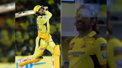 Daryl Mitchell - Ruturaj Gaikwad - Shivam Dube - Gujarat Titans - Rachin Ravindra - Watch: MS Dhoni's Reaction Goes Viral As Sameer Rizvi Plays Blinder On IPL Debut - sports.ndtv.com - New Zealand - India