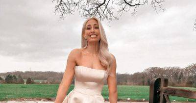 Stacey Solomon fans distracted by 'wardrobe malfunction' as she stuns in bridal-style gown after hiding news