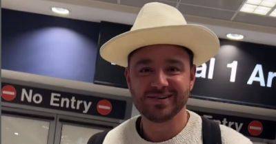 Adam Thomas surprised by wife and children in emotional moment after five-day Dubai trip without them