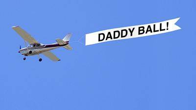 'Daddy Ball' Banner Flies Over Indiana High School Baseball Game