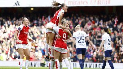 Alessia Russo - Beth England - Beth Mead - Russo grabs winner as title-chasing Arsenal beat Tottenham in WSL - channelnewsasia.com