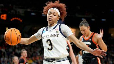 Sarah Stier - Notre Dame star Hannah Hidalgo upset over 'BS' nose ring decision during crucial March Madness game - foxnews.com - Usa - Ireland - state Oregon - state New York - state Iowa