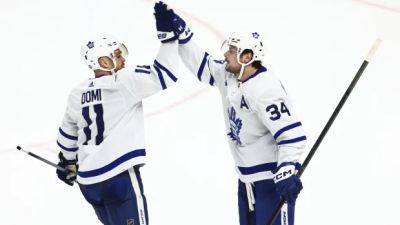 Maple Leafs' Auston Matthews reaches 60-goal mark for 2nd time in 3 seasons
