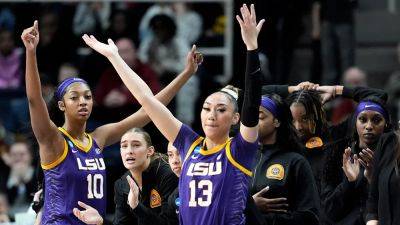 Caitlin Clark - Angel Reese - Defending champion LSU pulls away from UCLA in fourth quarter to reach Elite 8 - foxnews.com - state New York - state Iowa