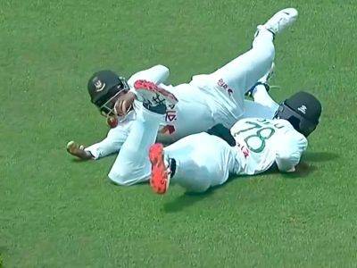 Shakib Al-Hasan - Watch: Comedy Of Errors As 3 Bangladesh Fielders Fail To Take Easy Catch - sports.ndtv.com - Sri Lanka - Bangladesh
