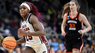Dawn Staley - Caitlin Clark - Undefeated South Carolina women advance to Final 4 with win over Oregon State - cbc.ca - state Oregon - county Cleveland - state New York - state Texas - state Iowa - state South Carolina - county Johnson
