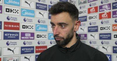 What Bruno Fernandes said in Manchester United dressing room at half-time vs Man City