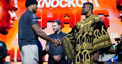 Francis Ngannou believes Anthony Joshua ‘looked a little nervous’ at fight promo
