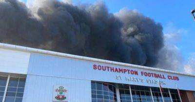 Southampton-Preston fixture postponed after huge fire near St Mary’s Stadium