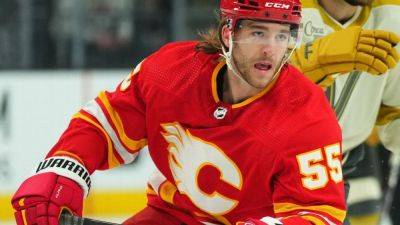 Golden Knights acquire Flames' Noah Hanifin in 3-team trade - ESPN - espn.com - state New Jersey - county Bay