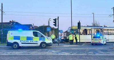 LIVE: Tram line blocked as police respond to crash - latest updates
