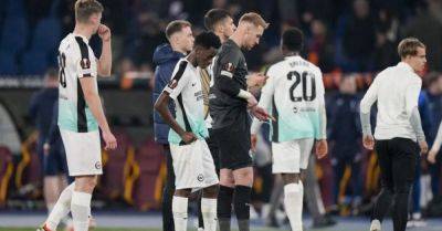 Brighton’s European adventure in tatters after four-goal drubbing from Roma