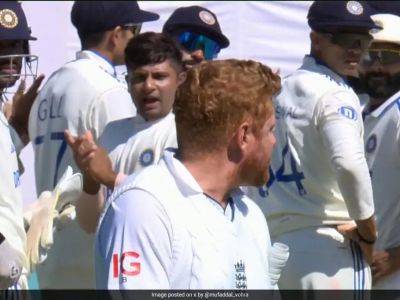 "Uchal Raha Hai": Nasty Sledging As Shubman Gill, Sarfaraz Khan Taunt Jonny Bairstow During India vs England 5th Test. Watch