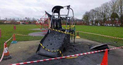 Easter Monday - 'I don't get it' - horror as locals woken by blaze which ripped through children's play area - manchestereveningnews.co.uk