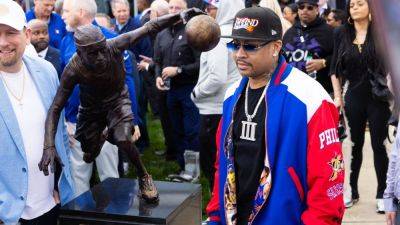 Russell Westbrook - Tyrese Maxey - Charles Barkley - Sixers unveil Allen Iverson crossover statue at practice facility - ESPN - espn.com - state New Jersey - county Camden