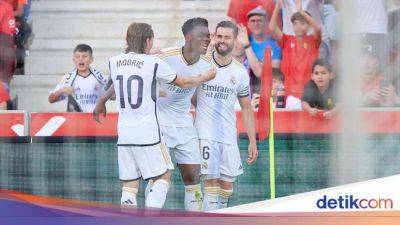 Lucas Vázquez - Aurelien Tchouameni - Federico Valverde - Mallorca Vs Madrid: Los Blancos Susah Payah Menang 1-0 - sport.detik.com
