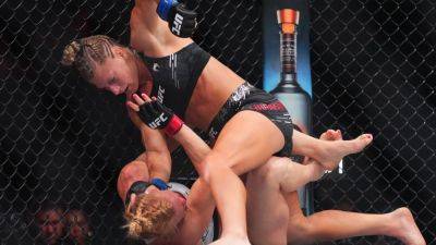 Kayla Harrison chokes out Holly Holm to win debut at UFC 300 - ESPN