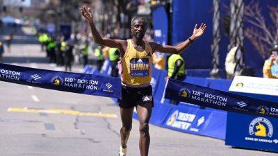 Sisay Lemma wins Boston Marathon men's race in runaway - ESPN