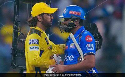 Rohit Sharma - Royal Challengers Bengaluru - MS Dhoni's Brilliant Gesture For Heartbroken Rohit Sharma After MI vs CSK Game - sports.ndtv.com - India