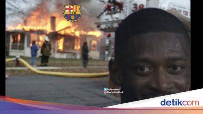Ousmane Dembele - Meme Senyum Dembele Hancurkan Barca, Bekas 'Rumahnya' - sport.detik.com
