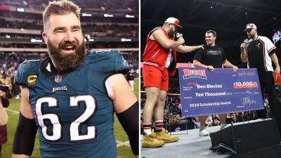 Travis Kelce - Donna Kelce - Jason Kelce - Ohio college football walk-on awarded scholarship by Jason Kelce in honor of 13-year NFL playing career - foxnews.com - county Eagle - state New York - state Ohio - county Park