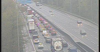 M62 and M60 LIVE traffic updates with lanes shut after crash and 'vehicle fire'