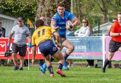 Canterbury Rugby Club head coach Matt Corker reacts as side are edged out 36-35 at Henley - but snatch vital National League 2 East points with late try