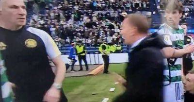Watch Brendan Rodgers berate Celtic kitman as fans spot unseen moment in Hampden shootout win