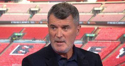 Roy Keane disagrees with Harry Maguire after Manchester United win over Coventry City in FA Cup