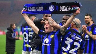 Theo Hernandez - Simone Inzaghi - Denzel Dumfries - Davide Calabria - Marcus Thuram - Inter Milan secure Serie A title with win over AC Milan - channelnewsasia.com