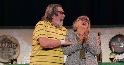 Sue Johnston surprises former co-star Ricky Tomlinson at Stockport Plaza show