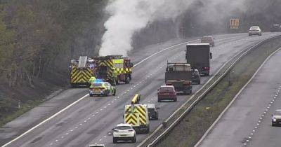 Emergency services called to M4 fire
