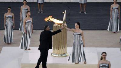 Tony Estanguet - Paris Games - Paris organisers receive flame in Athens ahead of relay - channelnewsasia.com - France - Greece