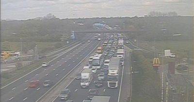 M6 traffic LIVE: Motorway blocked after lorry loses fuel tank