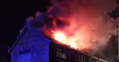 Firefighters tackle huge blaze at house for five and a half hours - manchestereveningnews.co.uk - county Denton