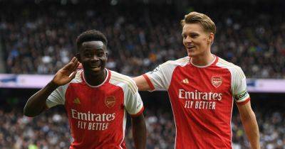 Martin Odegaard and Bukayo Saka in agreement over Arsenal title race 'rattled' claim