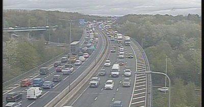 LIVE M60 traffic updates as long queues building with lanes shut after crash