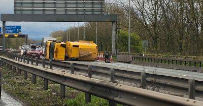M60 LIVE traffic updates: Huge delays after road sweeper overturns with motorway closed