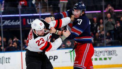 Rangers-Devils Starts With 5 Fights On Opening Face-Off, 8 Players Ejected - foxnews.com - New York - state New Jersey