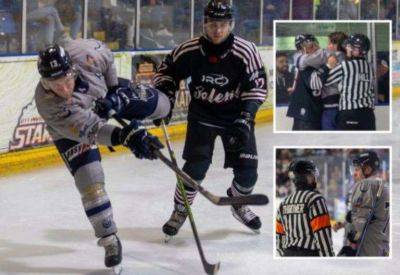 Invicta Dynamos lose out to Solent Devils in the NIHL South play-offs with controversial decisions from referee Thrower leaving head coach Karl Lennon puzzled