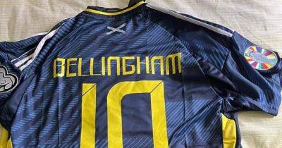 Jude Bellingham - Steve Clarke - Scotland fans stunned after opening up '£15' knock-off Euro 2024 kit to find England names on back - dailyrecord.co.uk - Britain - Finland - Germany - Switzerland - Scotland - China - Hungary - Gibraltar