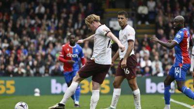 Aston Villa - Kevin De-Bruyne - Pep Guardiola - Erling Haaland - Rico Lewis - De Bruyne double leads City to emphatic win at Palace - channelnewsasia.com - Belgium