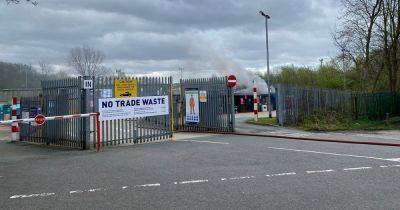 Firefighters tackle blaze at recycling centre in Bury - manchestereveningnews.co.uk - county Centre