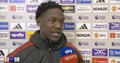 'An unbelievable feeling' - Manchester United youngster Kobbie Mainoo reacts after goal vs Liverpool