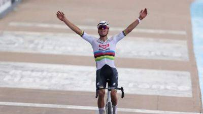 Van der Poel wins Paris Roubaix with stunning 60km solo attack