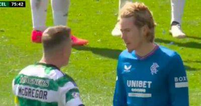 What Todd Cantwell said to Celtic captain Callum McGregor before Rangers full-time scuffle