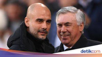 Carlo Ancelotti - Pep Guardiola - Santiago Bernabéu - Don Carlo - Madrid Vs Man City: Head to Head Ancelotti Lawan Guardiola - sport.detik.com