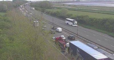 M4 crashes on Prince of Wales Bridge cause huge motorway delays - live updates