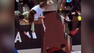 Watch: Novak Djokovic Falls On Floor After Flying Bottle From Crowd Hits Head